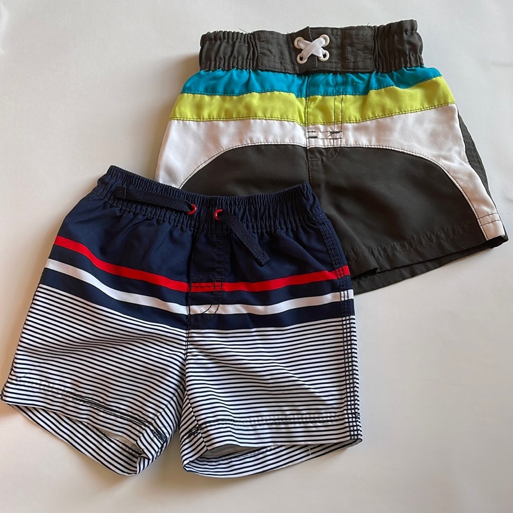 Two 12 month boys swim trunks
